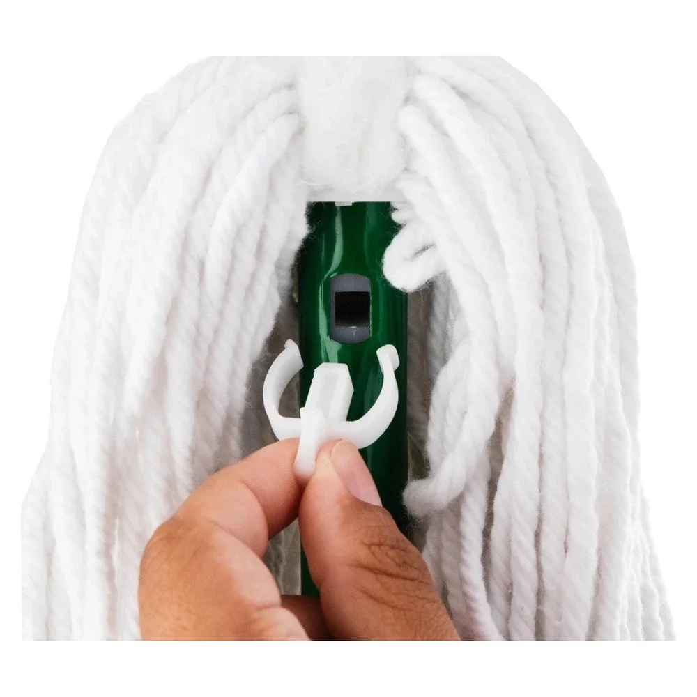 Libman Tornado Mop Refill White Cotton Blend Attachment Style Snap-On